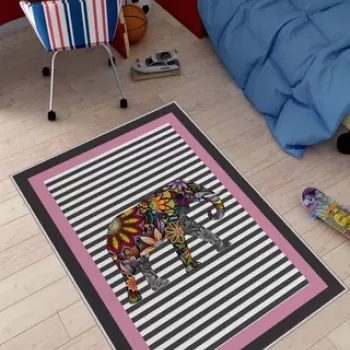 Covor de hol, HMNT524, 80x150 cm, Poliester, Multicolor imagine