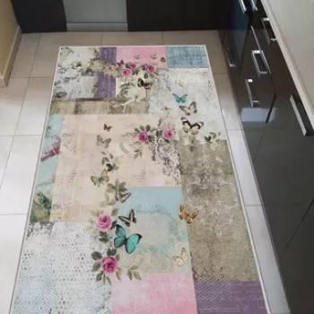 Covor de hol, HMNT558, 80x150 cm, Poliester, Multicolor imagine