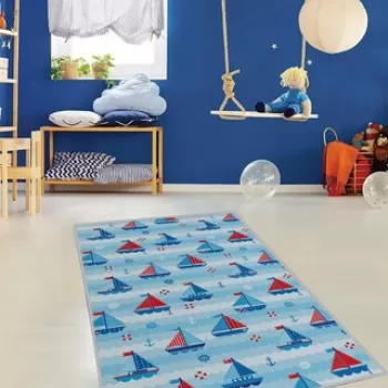 Covor de hol, HMNT59, 80x150 cm, Poliester, Multicolor imagine