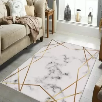 Covor de hol, HMNT608, 100x150 cm, Poliester, Multicolor imagine