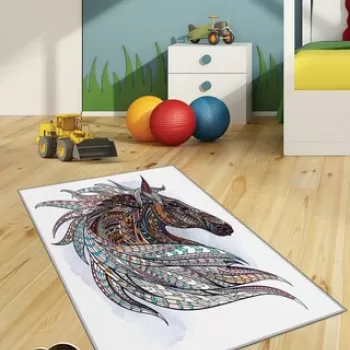 Covor de hol, HMNT66, 80x200 cm, Poliester, Multicolor imagine