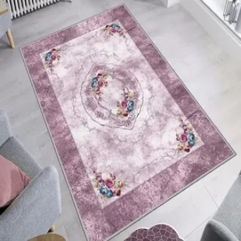 Covor de hol, HMNT661, 80x150 cm, Poliester, Multicolor imagine