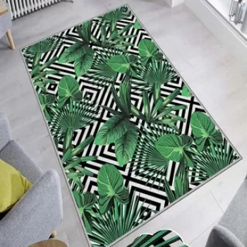 Covor de hol, HMNT839, 100x300 cm, Poliester, Multicolor imagine