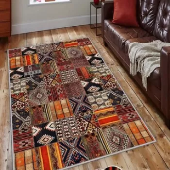 Covor de hol, HMNT865, 80x150 cm, Poliester, Multicolor imagine