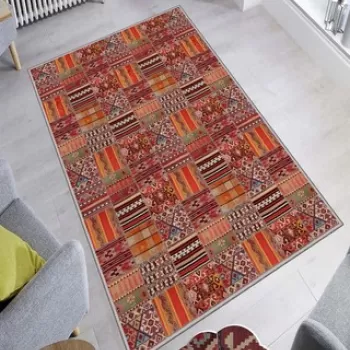 Covor de hol, HMNT868, 80x150 cm, Poliester, Multicolor imagine