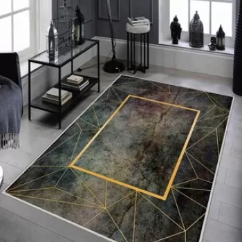 Covor de hol, HMNT897, 80x150 cm, Poliester, Multicolor imagine