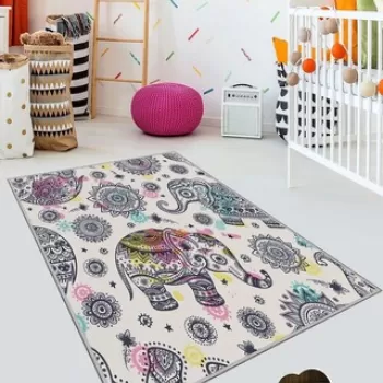 Covor de hol, HMNT93, 80x150 cm, Poliester, Multicolor imagine