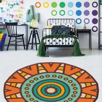 Covor de hol, HMNT941, 80x150 cm, Poliester, Multicolor imagine