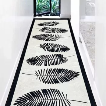 Covor de hol, Hoja, 80x150 cm, 50% TESTURA DE catifea/50% poliester, Multicolor imagine