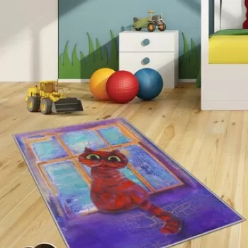 Covor de hol, KHMFESTO003KECE, 80x200 cm, Poliester, Multicolor imagine