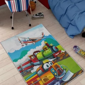 Covor de hol, KHMFESTO007KECE, 80x200 cm, Poliester, Multicolor imagine