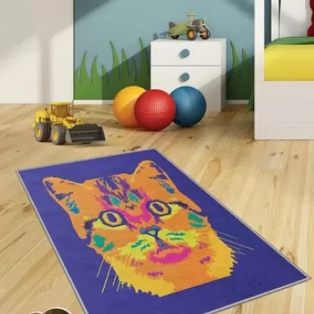 Covor de hol, KHMFESTO033KECE, 100x200 cm, Poliester, Multicolor imagine