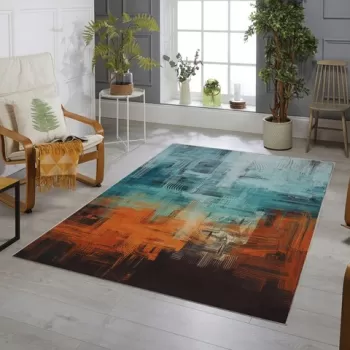 Covor de hol, King, 100x150 cm, Poliester, Multicolor imagine