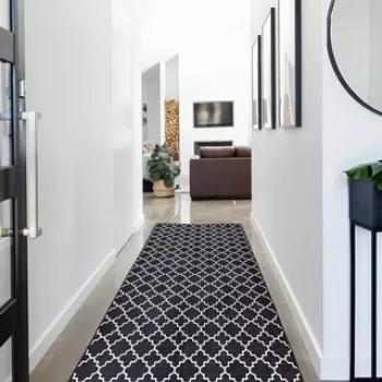 Covor de hol, Kupa, 50% TESTURA DE catifea/50% poliester, Alb negru imagine