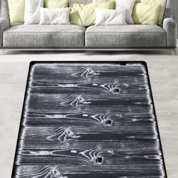 Covor de hol, Laminate Djt , 80x100 cm, 50% TESTURA DE catifea/50% poliester, Alb negru imagine