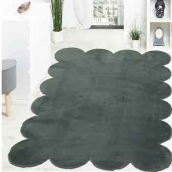 Covor de hol, Laser Plush, 80x150 cm, Poliester, Gri inchis imagine