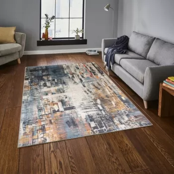 Covor de hol, Lathan, 80x150 cm, Poliester, Multicolor imagine