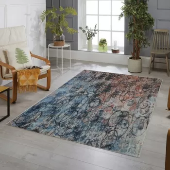 Covor de hol, Lyle, 80x150 cm, Poliester, Multicolor imagine