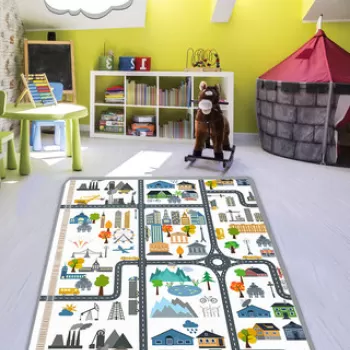 Covor de hol, Manitoba , 80x150 cm, Catifea, Multicolor imagine