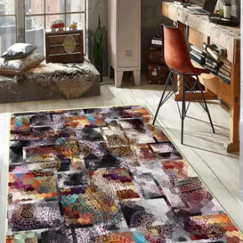 Covor de hol, Mezclado Djt , 80x150 cm, 50% TESTURA DE catifea/50% poliester, Multicolor imagine