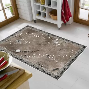 Covor de hol, Mu118, 80x150 cm, Poliamida, Cafea imagine