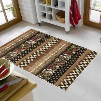 Covor de hol, Mu127, 80x150 cm, Poliamida, Cafea imagine