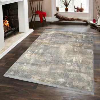 Covor de hol, Notta 1107 , 100x300 cm, Polipropilena, Gri / Bej / Crem imagine