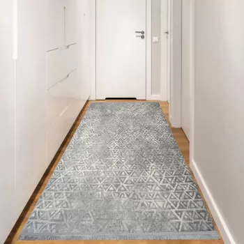 Covor de hol, Notta 1108, 80x400 cm, 60% polipropilena/40% poliester, Gri / Crem imagine