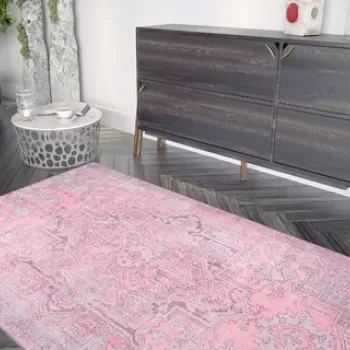 Covor de hol, Pink AL 271 , 75x150 cm, Poliester , Multicolor imagine