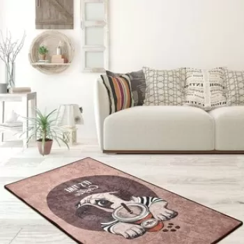 Covor de hol, Pugs, 50% TESTURA DE catifea/50% poliester, Multicolor imagine