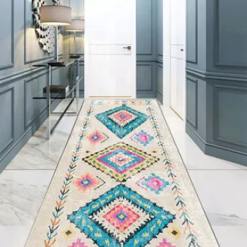 Covor de hol, Taula Ecru Djt , 80x100 cm, Poliester, Ecru imagine