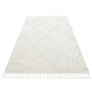 Covor de hol, Trz 03, 80x150 cm, Poliester, Alb imagine