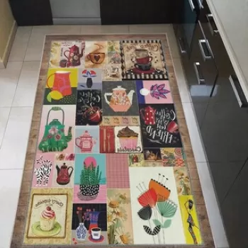 Covor de hol, W1027, 100x200 cm, Poliester, Multicolor imagine