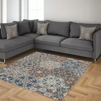 Covor de hol, Zion, 80x150 cm, Poliester, Multicolor imagine