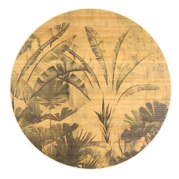 Covor din bambus Nariko, Bizzotto, D120 cm, verso bumbac, multicolor imagine