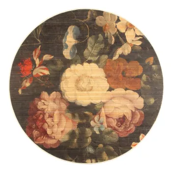 Covor din bambus Sayuri, Bizzotto, D120 cm, verso bumbac, multicolor imagine