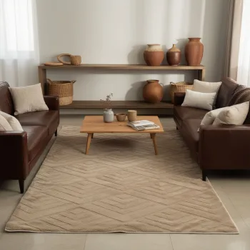 Covor, Dpelus, 80x400 cm, Poliester, Maro imagine