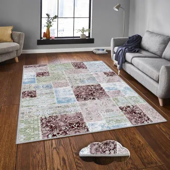 Covor, Eexfab1091, 100x300 cm, Poliester, Multicolor imagine