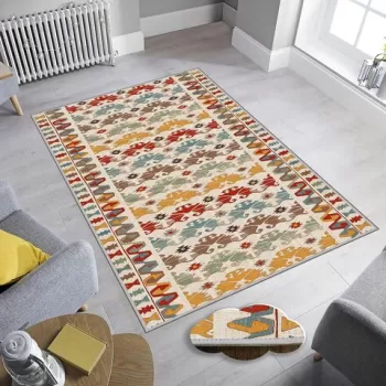 Covor, EEXFAB776, 80x120 cm, Poliester, Multicolor imagine