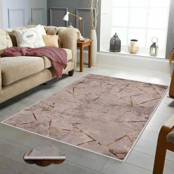 Covor, Eexfab826-Klm, 120x180 cm, Bumbac, Nurca / maro imagine