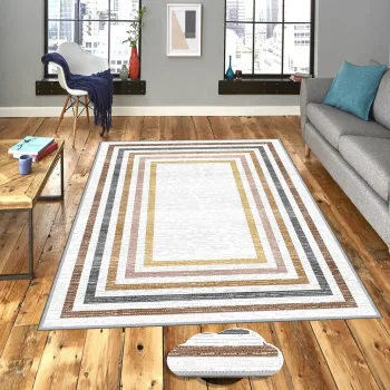Covor, Eexfab878, 80x150 cm, Poliester, Multicolor imagine