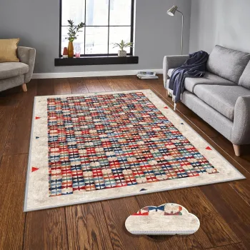 Covor, Eexfab880, 100x150 cm, Poliester, Multicolor imagine