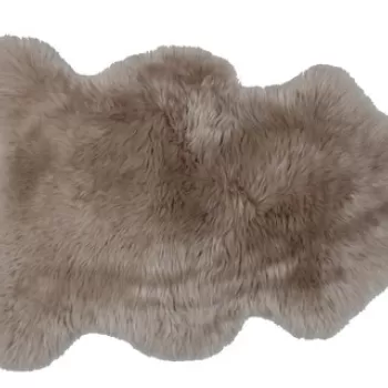 Covor Eko, Post - Camell, din blana naturala de miel, 75 x 105 cm imagine