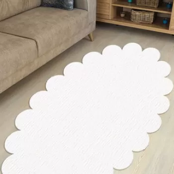 Covor, Ellipse Daisy, 120x180 cm, Poliester, Alb imagine