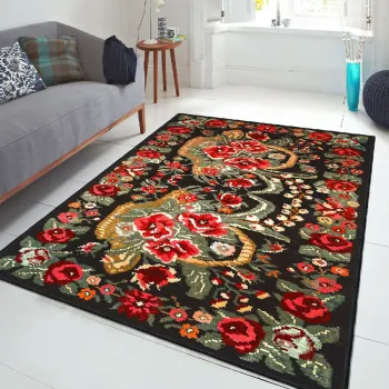 Covor, Els1785, 160x230 cm, Catifea, Multicolor imagine
