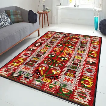 Covor, Els1786, 80x120 cm, Catifea, Multicolor imagine