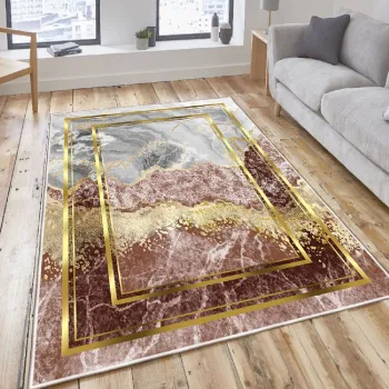 Covor, Els2409, 140x220 cm, Catifea, Multicolor imagine