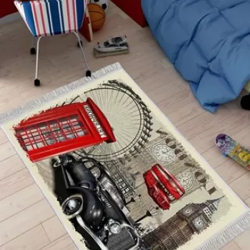 Covor, ELS640, 120x180 cm, Catifea, Multicolor imagine