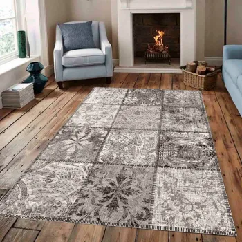 Covor, Exfab225, 160x230 cm, Poliester, Nurca / Crema imagine