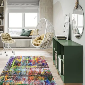 Covor, Exfab287, 80x300 cm, Poliester, Multicolor imagine